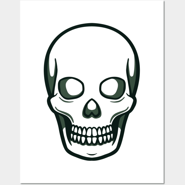 Skeleton head Wall Art by satu_empat